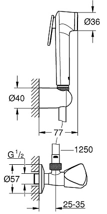 Гигиенический душ Grohe Tempesta-F 27514001