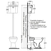 Унитаз с высоким бачком Azzurra Jubilaeum JUB100/P bi + JUB400/C bi