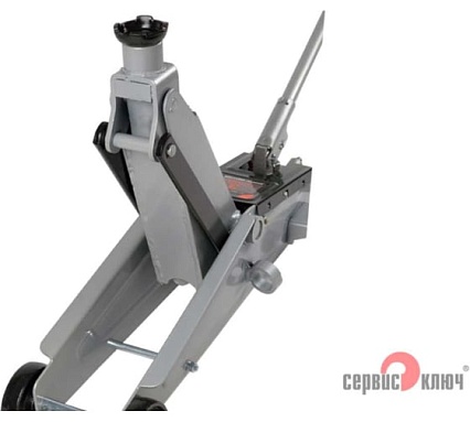 Подкатной домкрат Сервис Ключ 3 т, 150-530 мм, с подстаканником, 75040