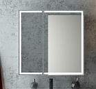 Зеркальный шкаф Континент Allure LED 80x80 с подсветкой, МВК045