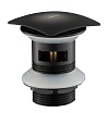Донный клапан Aquatek AQ6004MB с переливом, Click-clack, черный матовый