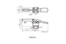 Механический зажим с горизонтальной ручкой, усилие 227кг WOODWORK GH-225-D