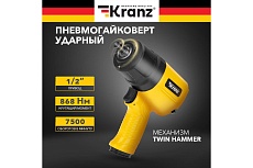 Пневматический ударный гайковерт Kranz 1/2, 868 Нм KR-80-0703