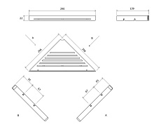 Полка Ravak Slim C X07P576 29 см хром, черный