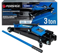 Подкатной гидравлический домкрат с вращающейся ручкой 3т, узкая база Forsage F-T83003C(4084)
