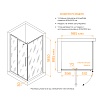 Душевой уголок RGW Classic CL-046B 100x90 прозрачное, черный 350904609-14