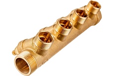 Коллектор Uni-Fitt НВ 3/4&quot;, 4х1/2&quot;, Н 40 мм, с вентилями 400G3240