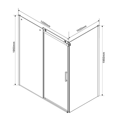 Душевой уголок Vincea Como VSR-1C 120x100 хром, прозрачный