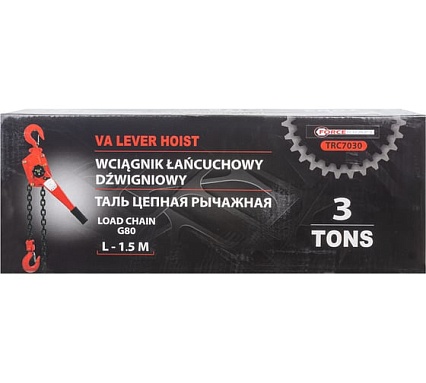 Подвесная трещоточная лебедка Forcekraft 3т FK-TRC7030(48589)