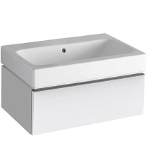 Тумба с раковиной Geberit iCon 60 см, один ящик, белый глянец
