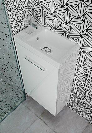 Мебель для ванной 1MarKa Ноктюрн 40 см, белый глянец