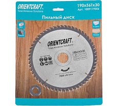 Диск пильный по дереву Orientcraft 190х30/20 мм, 56Z 1009119056