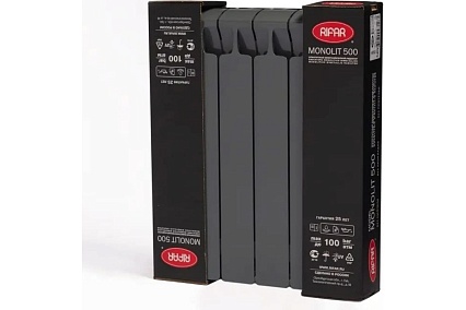 Радиатор Rifar Monolit 500x6 секций НП левый MVL Титан RM5006 MVL/7012