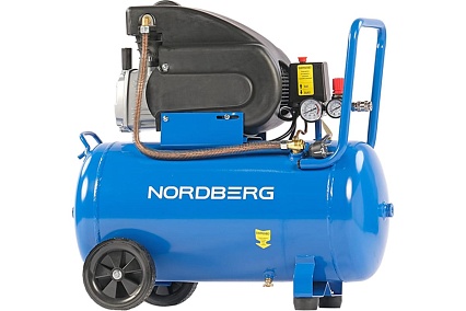 Компрессор поршневой Nordberg 220В, ресив. 50л, 240 л/мин NCE50/240