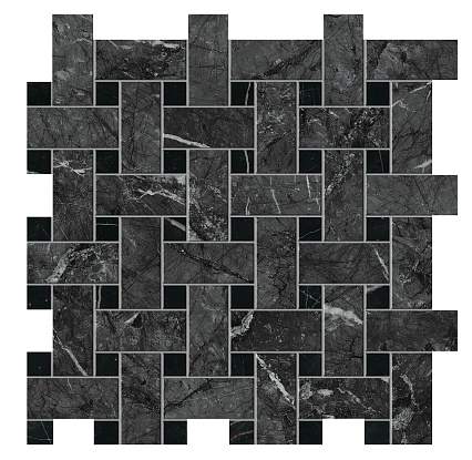 Мозаика Atlas Concorde Marvel Dream Grigio Intenso Basket Weave Matt 30,5х30,5 см, AOVK