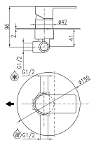 Смеситель для душа Rav Slezak Vltava VT483LCMAT черный матовый