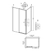 Душевой уголок Grossman Galaxy 120.K33.01.1370.42.10 130x70 тонированный, графит сатин