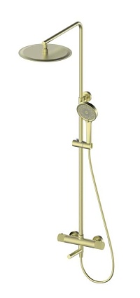 Душевая стойка Oliveeka Y-Line OL-739902-BG с термостатом, золото матовое
