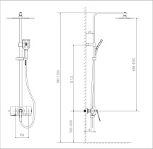 Душевая стойка Timo Halti SX-4190/00 chrome