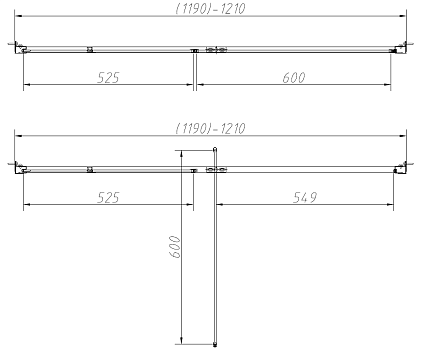 Душевая дверь Vincea Slim-N VDP-4SN120CLGM 120x195 вороненая сталь, прозрачная