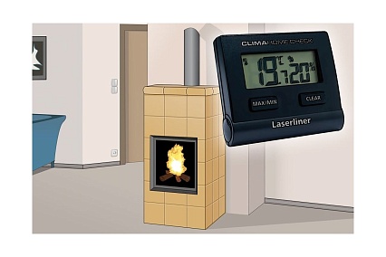 Точный термогигрометр Laserliner ClimaHome-Check (black) с магнитным креплением 082.428A