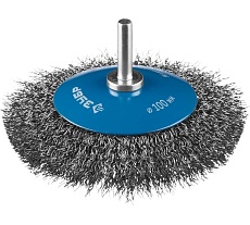 Щетка коническая (100 мм; 0.3 мм витая стальная проволока) для дрели Зубр 35230-100_z02