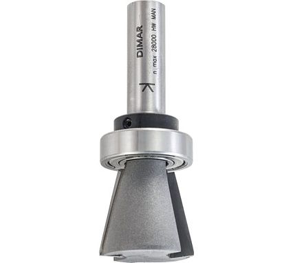 Фреза обгонная 12 градусов с нависанием (32x25.4х80 мм; хвостовик 12 мм) Dimar 1510049