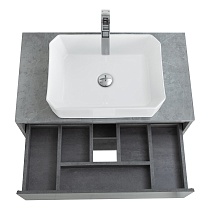 Тумба со столешницей BelBagno Kraft 80 см 1 ящик, полка Cemento Grigio