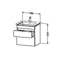 Тумба с раковиной Duravit Durastyle 65