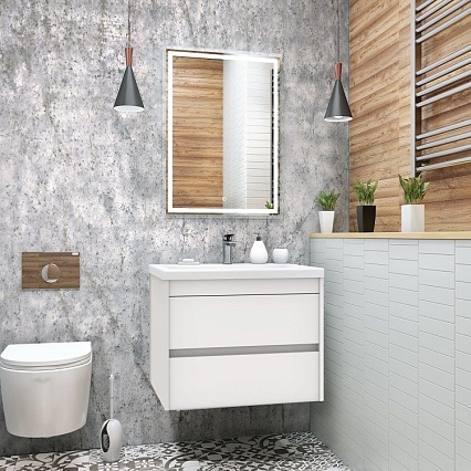 Мебель для ванной Art&Max Family 75 см подвесная, Bianco Lucido