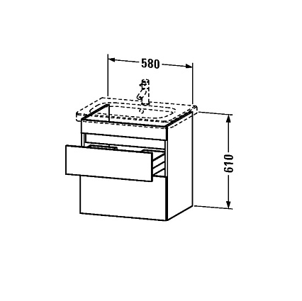 Тумба с раковиной Duravit Durastyle 65