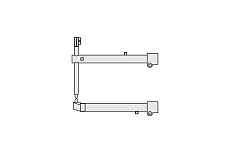 Комплект плеч прямых с уменьшенным электрододержателем (45х400 мм) для аппаратов контактной сварки серии RV Fubag 38954