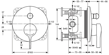 Смеситель для ванны Ideal Standard Melange A4720AA