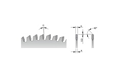 Диск пильный по цветным металлам и ПВХ 165x20x2.2/1.6 мм, -6°, TCG, Z=56 CMT 296.165.56H