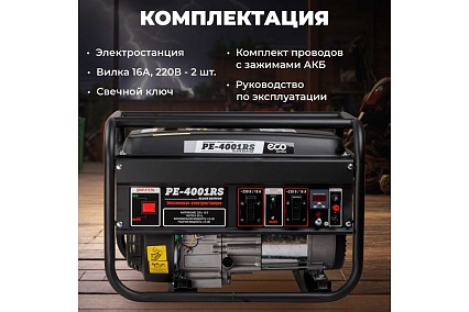 Бензиновый генератор Eco PE-4001RS Black Edition EC1565-1