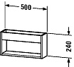 Полка Duravit Ketho KT253704343 50 см базальт матовый