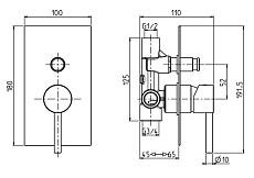 Смеситель для ванны M&Z MZ-Expo MZE02800