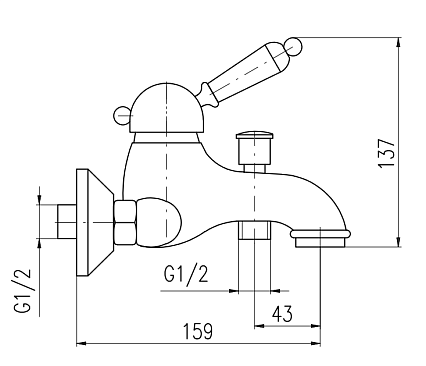 Смеситель для ванны Rav Slezak Labe L554.5CMAT черный матовый