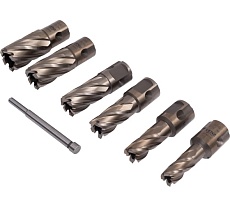 Набор корончатых сверл LENZ Ø12-22 мм, 6 шт., арт. LZHS-001