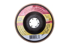 Круг лепестковый торцевой для шлифования, тип КЛТ 1, KK19XW, зерно-электрокорунд нормальный, P80, 150x22 мм БАЗ 36563-150-80