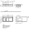 Тумба с раковиной Geberit MyDay 115 см смеситель слева