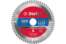 Диск пильный по алюминию Зубр Универсальный рез 185x30/20 мм, 60Т 36916-185-30-60_z01