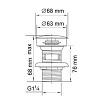 Донный клапан WasserKRAFT Isar A047, темная бронза