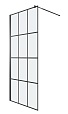 Душевая перегородка Niagara Eco NG-552-70BLACK 70x190 стекло с рисунком клетка, черный