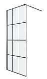 Душевая перегородка Niagara Eco NG-552-70BLACK 70x190 стекло с рисунком клетка, черный