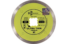 Диск алмазный отрезной Сплошной ультратонкий hot press (125x22.23 мм) TRIO-DIAMOND UTWX502