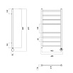 Полотенцесушитель электрический Domoterm Куба П8 400х800 ER ТЭН справа, хром