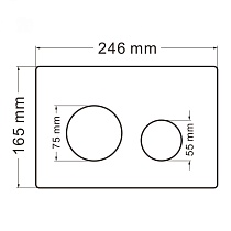 Кнопка смыва Abber AC0121NG никель