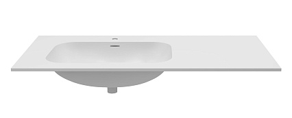 Раковина Vincea Elise 100 см Corian, белый матовый, левая VCB-4EL100MW-L