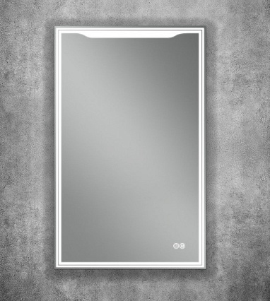 Зеркальный шкаф Art&Max Merano 50x80 см AM-Mer-500-800-1D-L-DS-F с подсветкой, анти-пар